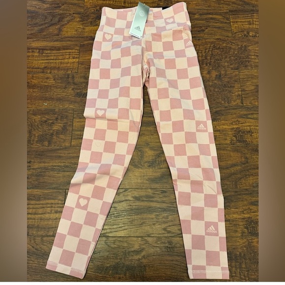 NWT Adidas Tight Fit High Rise Full-Length Checkered Legging - Picture 1 of 3